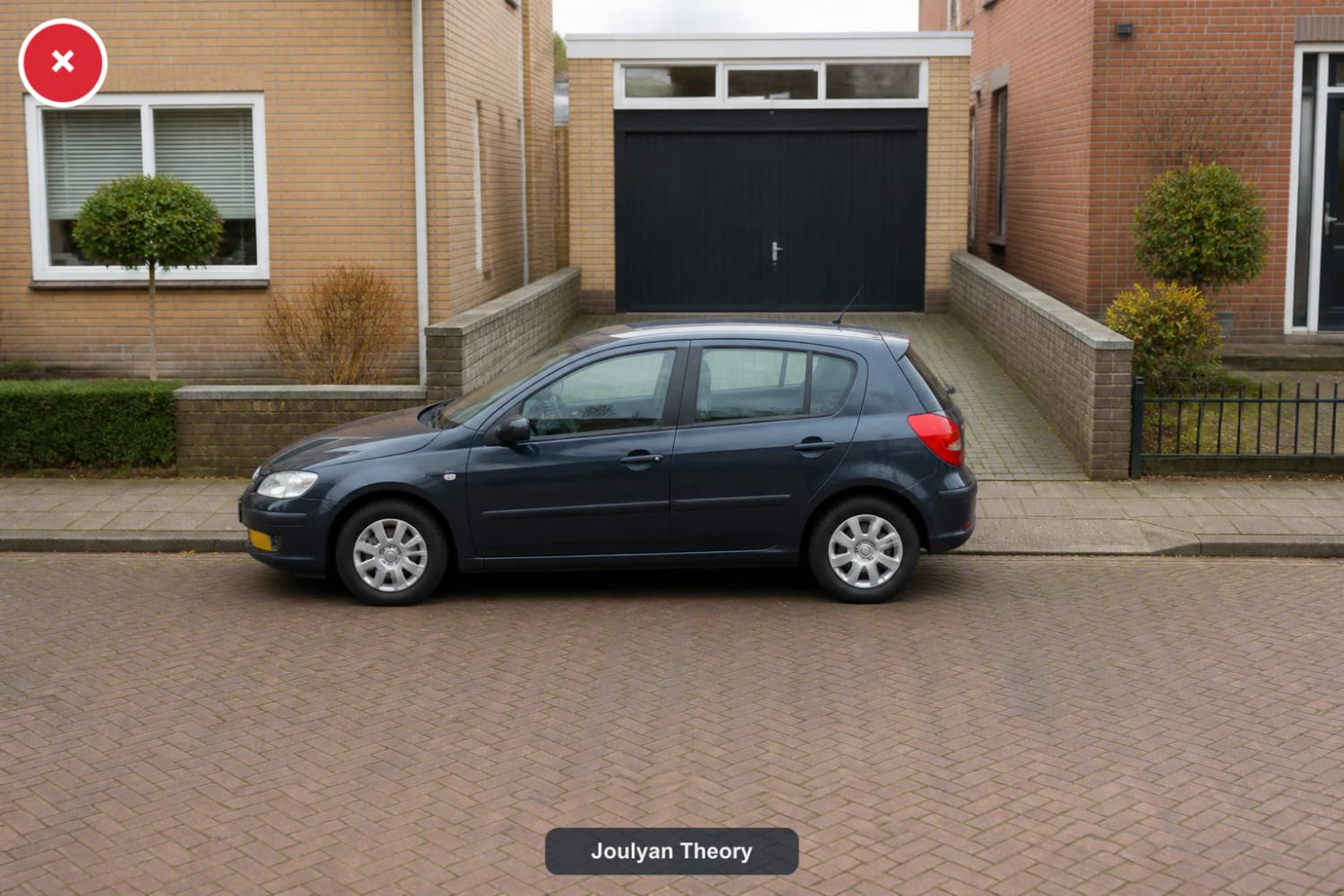 Car parked across a clearly recognisable Dutch exit