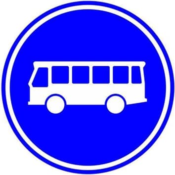 Lane only for scheduled buses