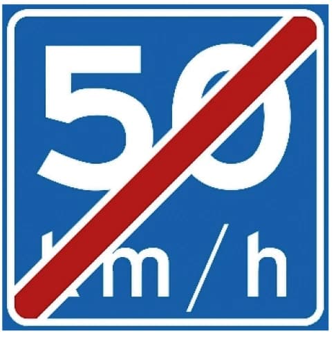 End of advisory speed