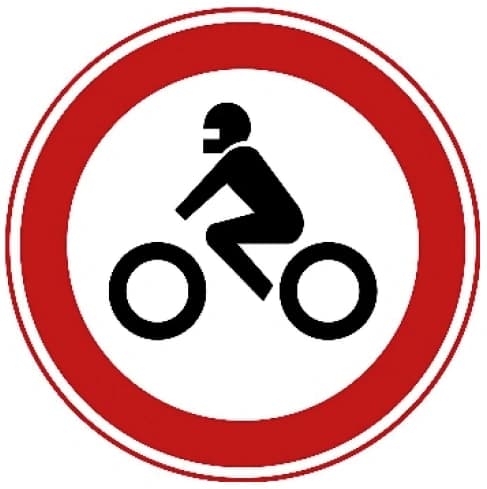 Closed to motorcycles