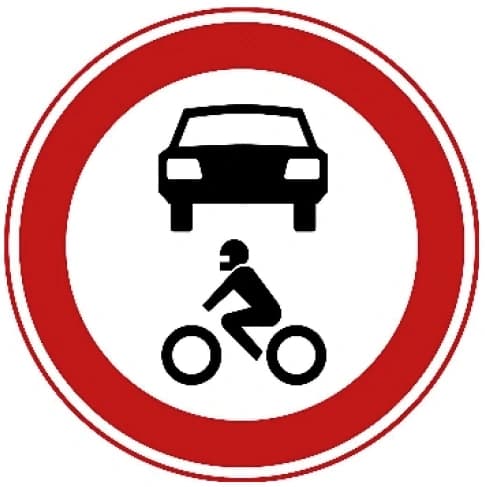 Closed to all motor vehicles