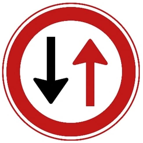 Give way to oncoming traffic