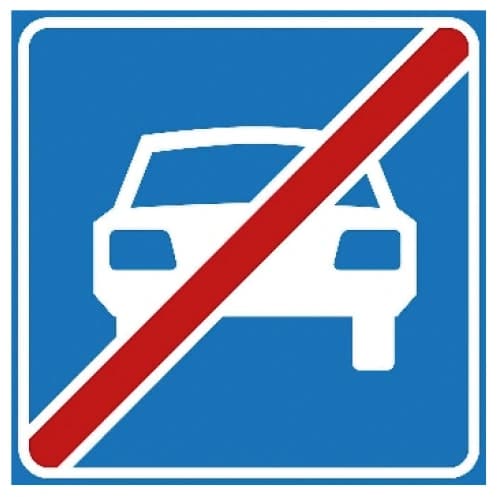 End of motor road