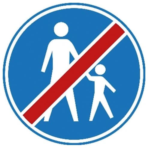 End of footpath