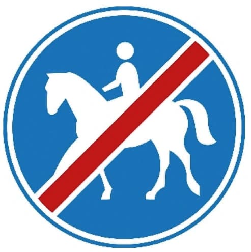 End of bridleway