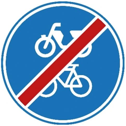 End of cycle and moped path