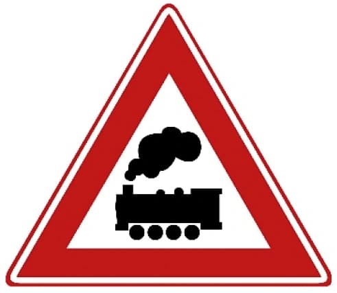 Level crossing without barriers
