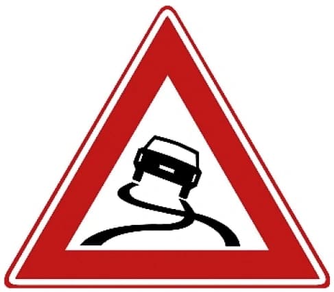 Risk of skidding