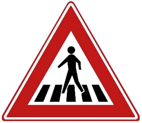 Pedestrian crossing ahead