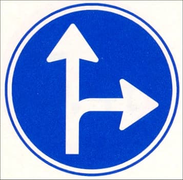 Follow one of the directions shown