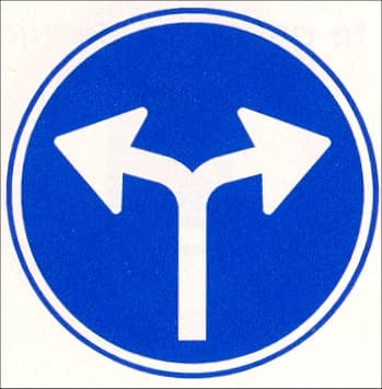 Follow one of the directions shown