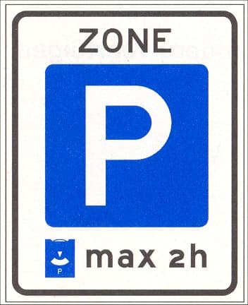 Parking-disc zone with a time limit