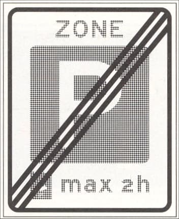 End of parking-disc zone